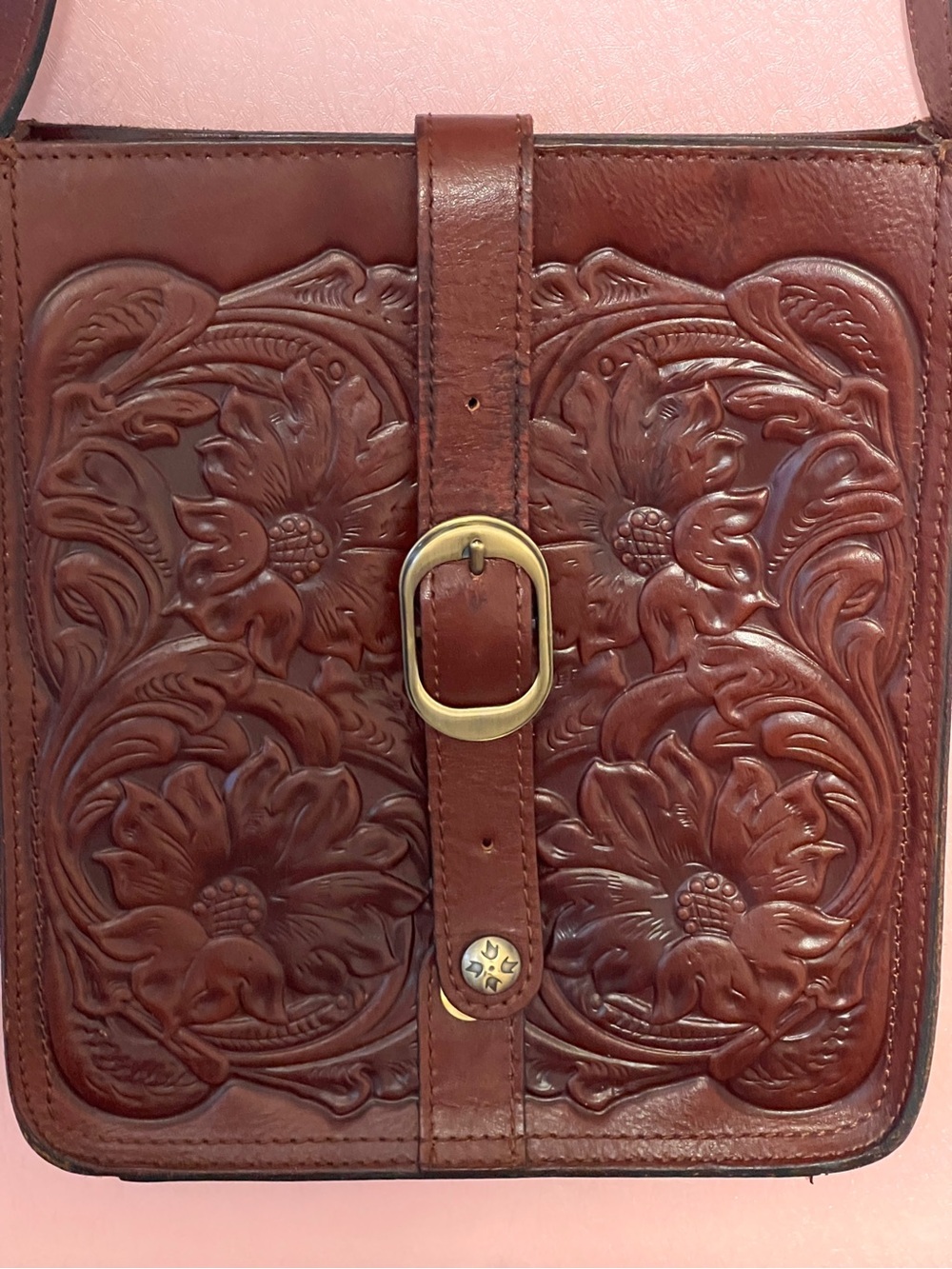 Patricia Nash Leather Crossbody Bag - see photos for callouts
